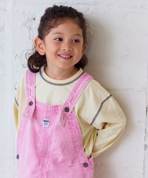 MARKEY'S(マーキーズ)の「ツイルオーバーオール(サロペット/オーバーオール・キッズ・イエロー/ピンク/ブラウン・80/90/95/100/110/120/130/140/150)」の12枚目の写真