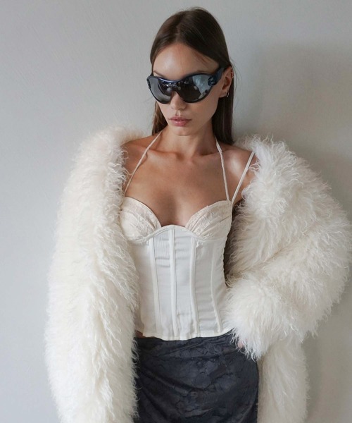 SCULPTOR(スカルプター)の「Faux Fur Middle Jacket(その他アウター・レディース・ベージュ/ホワイト・MEDIUM/LARGE)」の2枚目の写真