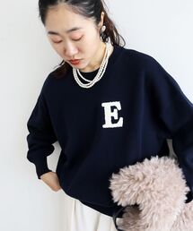 《手洗い可能》サガラ刺繍クループルオーバー