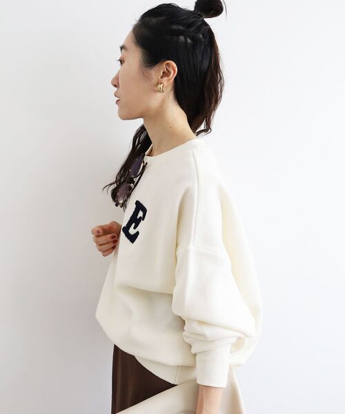 le.coeur blanc（ルクールブラン）の「《手洗い可能》サガラ刺繍クループルオーバー（ニット/セーター・レディース・レッド/ネイビー/キャメル/グレー/アイボリー・38）」の14枚目の写真