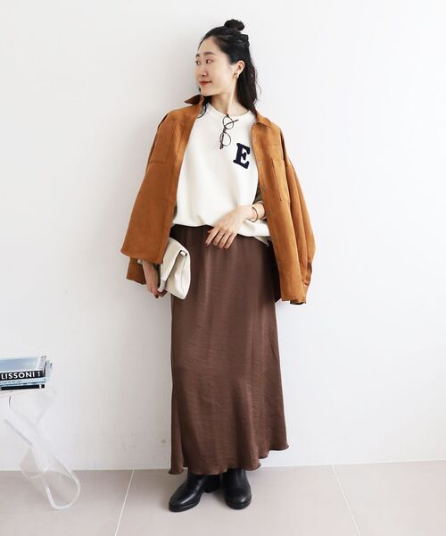 le.coeur blanc（ルクールブラン）の「《手洗い可能》サガラ刺繍クループルオーバー（ニット/セーター・レディース・レッド/ネイビー/キャメル/グレー/アイボリー・38）」の18枚目の写真