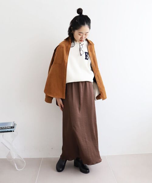 le.coeur blanc（ルクールブラン）の「《手洗い可能》サガラ刺繍クループルオーバー（ニット/セーター・レディース・レッド/ネイビー/キャメル/グレー/アイボリー・38）」の19枚目の写真