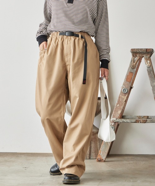 Gramicci(グラミチ)の「Gramicci/グラミチ T/C TWILL WIDE PANT ワイドパンツ(その他パンツ・メンズ・ベージュ/グレイッシュベージュ/チャコール/ブラック/ダークブラウン・XL/L/M)」の5枚目の写真
