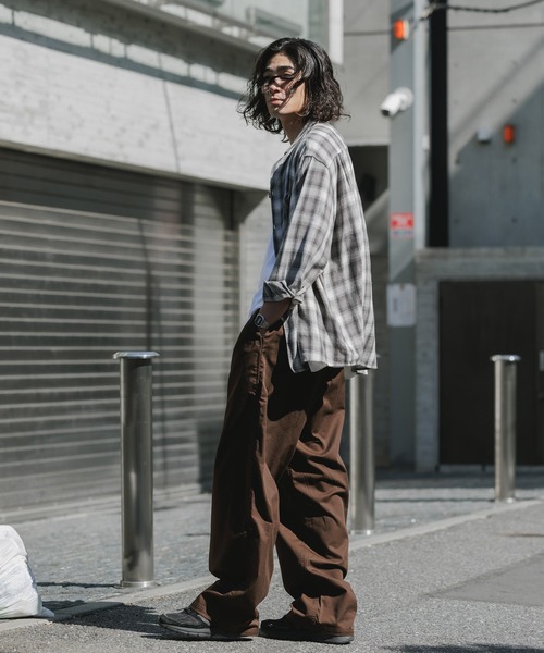 Gramicci(グラミチ)の「Gramicci/グラミチ T/C TWILL WIDE PANT ワイドパンツ(その他パンツ・メンズ・ベージュ/グレイッシュベージュ/チャコール/ブラック/ダークブラウン・XL/L/M)」の6枚目の写真