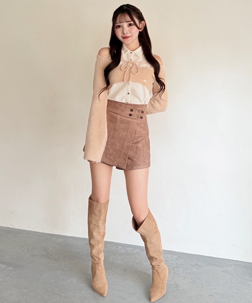 シャツレイヤードシャギーニット（ニット/セーター）｜NOMAE（ノーマエ