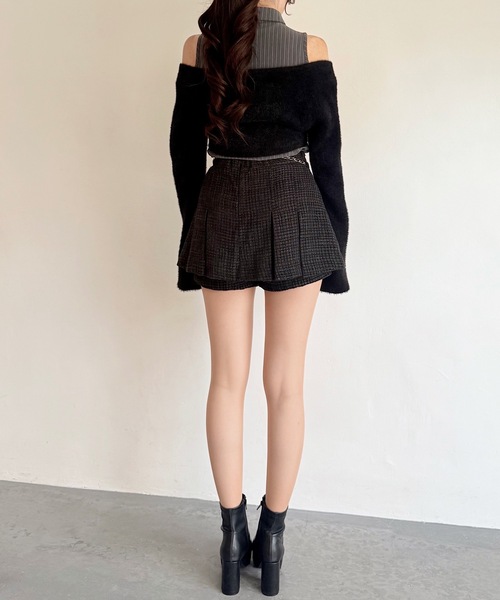 シャツレイヤードシャギーニット（ニット/セーター）｜NOMAE（ノーマエ