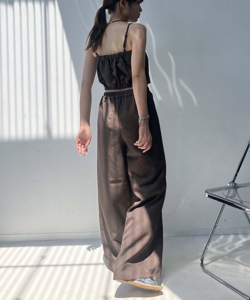 AS KNOW AS plus（アズノゥアズプラス）の「●レースアップビスチェとワイドパンツ 2点セットアイテム（セットアップ・レディース・ブラック/グレー/ブラウン・FREE）」の12枚目の写真