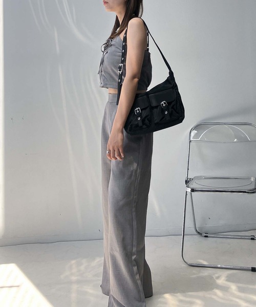 AS KNOW AS plus（アズノゥアズプラス）の「●レースアップビスチェとワイドパンツ 2点セットアイテム（セットアップ・レディース・ブラック/グレー/ブラウン・FREE）」の17枚目の写真