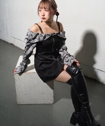 Mavie..7 | 【Mavie..7】ボレロ+ミニキャミワンピSET(ワンピース)