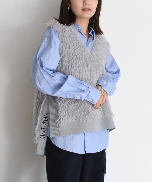 RINO！最終価格！新品！Eimee Lawジレ2着セット 高身長向けサイズあり】チュールフリルジレ&リラックスパンツ