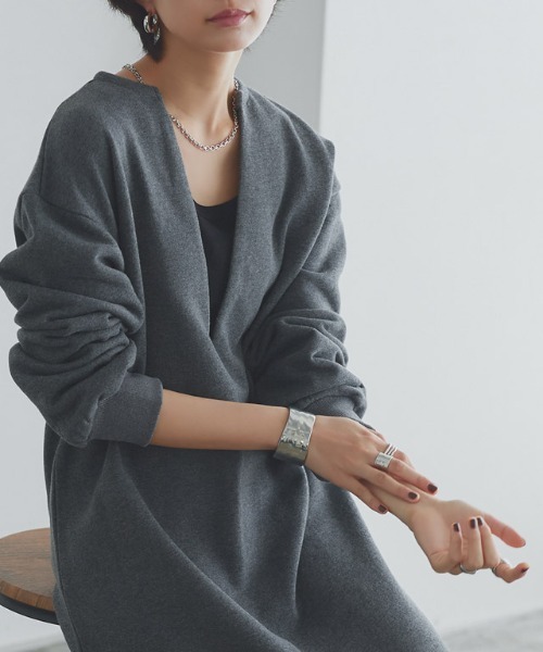 RASW(ラス)の「インナーセットキーネックスウェットワンピース(ワンピース・レディース・ブラック/チャコール・L/M/PM)」の20枚目の写真