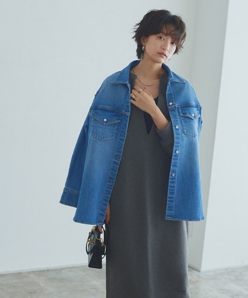 RASW(ラス)の「インナーセットキーネックスウェットワンピース(ワンピース・レディース・ブラック/チャコール・L/M/PM)」の21枚目の写真