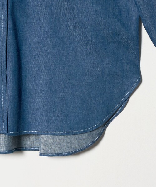 Kaon（カオン）の「＜Kaon＞レースカラー デニム シャツ（シャツ/ブラウス・レディース・コバルトブルー・FREE）」の5枚目の写真