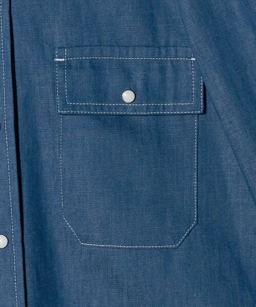 Kaon（カオン）の「＜Kaon＞レースカラー デニム シャツ（シャツ/ブラウス・レディース・コバルトブルー・FREE）」の6枚目の写真