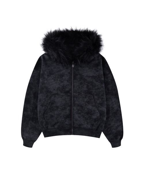 新品 未使用 represent faux fur zip hoodie XS ジップフーディ｜Faux Fur Cross Zip Hoodie｜SUPPLIER