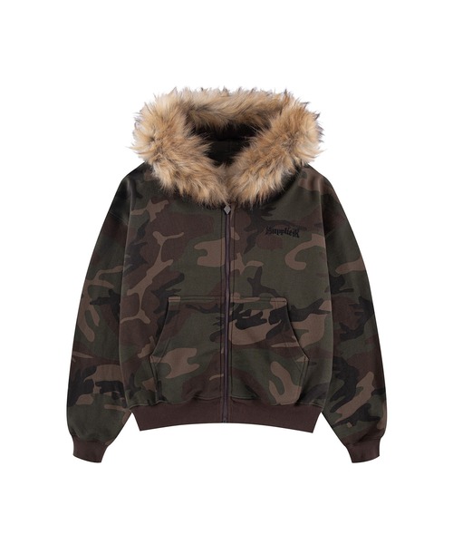 新品 未使用 represent faux fur zip hoodie XS ジップフーディ｜Faux Fur Cross Zip Hoodie｜SUPPLIER