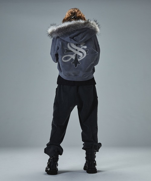 SUPPLIER サプライヤーファークロスジップパーカー ジップフーディ｜Faux Fur Cross Zip Hoodie｜SUPPLIER（パーカー