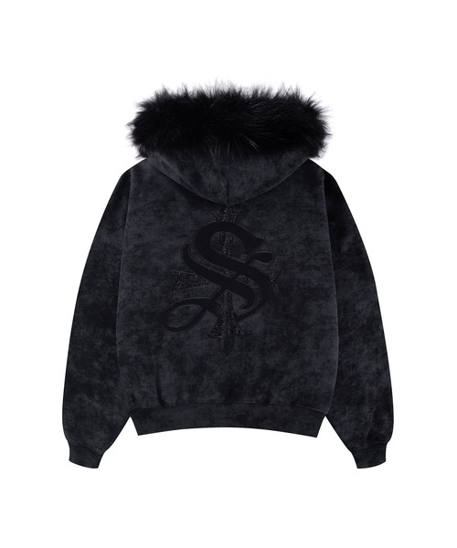 gibous fur hoodie black ファー　パーカー gibous fur hoodie black ファー パーカー gibous fur hoodie