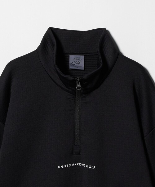 メンズ ソフト グリッド ハーフジップ スウェット 通気性（スウェット