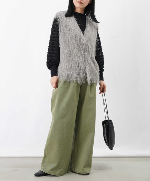 LC/LLL ショート丈フリンジベスト/フリンジジレ（ベスト）｜LUCA