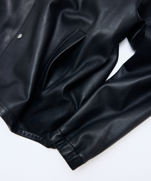 希少✨コーチ スタジャン シグネチャー 黒 Msize ラムレザー 本革 ラムレザー コーチジャケット（ライダースジャケット）｜JOURNAL