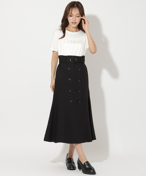 AND COUTURE(アンドクチュール)の「トレンチマーメイドスカート(スカート・レディース・ブラック/キャメル・MEDIUM/SMALL)」の2枚目の写真