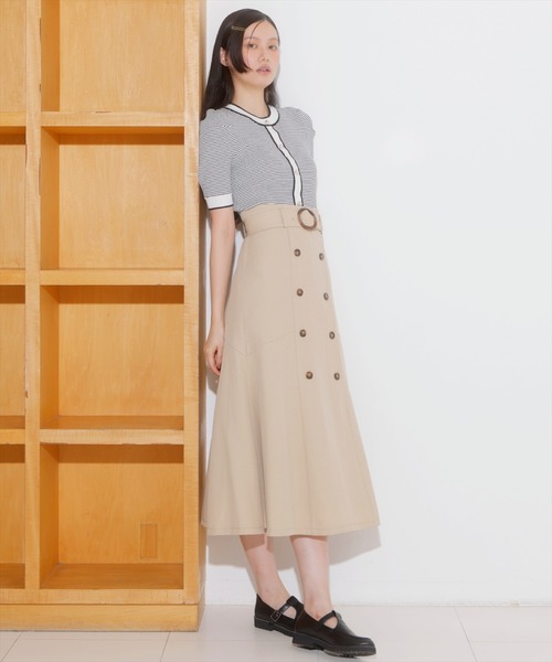 AND COUTURE(アンドクチュール)の「トレンチマーメイドスカート(スカート・レディース・ブラック/キャメル・MEDIUM/SMALL)」の5枚目の写真
