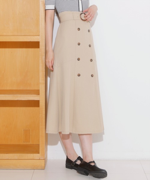 AND COUTURE(アンドクチュール)の「トレンチマーメイドスカート(スカート・レディース・ブラック/キャメル・MEDIUM/SMALL)」の12枚目の写真
