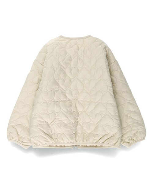 BRANSHES（ブランシェス）の「ハート柄キルティングジャケット（その他アウター・キッズ・ピンク/ブラック/グレイッシュベージュ・110cm/90cm/120cm/100cm/150cm/140cm/130cm）」の12枚目の写真