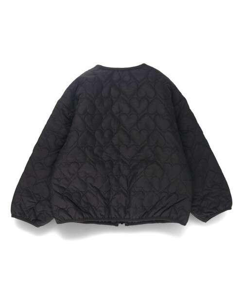 BRANSHES（ブランシェス）の「ハート柄キルティングジャケット（その他アウター・キッズ・ピンク/ブラック/グレイッシュベージュ・110cm/90cm/120cm/100cm/150cm/140cm/130cm）」の10枚目の写真