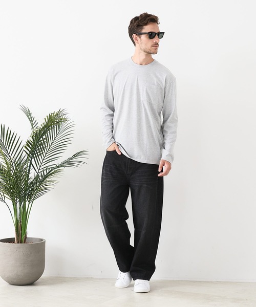 UNIIT(ユニット)の「【汗染みの目立ちにくいTシャツ ZEROSTAIN/ゼロステイン】クルーネック 胸ポケットロンT 防汚 UVカット(Tシャツ/カットソー・メンズ・ホワイト/ブラック/杢グレー・MEDIUM/LARGE/X-LARGE)」の17枚目の写真