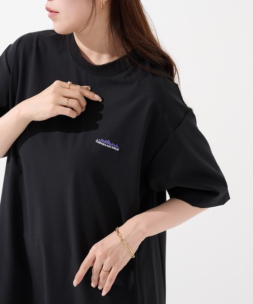 THOUSAND MILE(サウザンドマイル)の「【THOUSAND MILE】SHORT SLEEVE OP NY/PU(ワンピース・レディース・ベージュ/ブラック/オリーブ/チャコールグレー・FREE)」の15枚目の写真