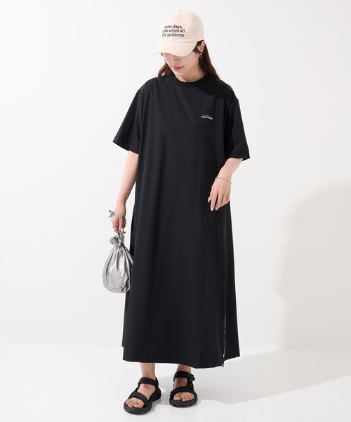 THOUSAND MILE(サウザンドマイル)の「【THOUSAND MILE】SHORT SLEEVE OP NY/PU(ワンピース・レディース・ベージュ/ブラック/オリーブ/チャコールグレー・FREE)」の11枚目の写真