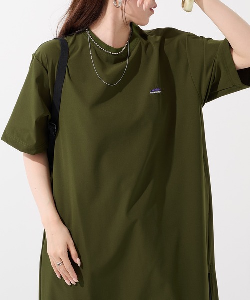 THOUSAND MILE(サウザンドマイル)の「【THOUSAND MILE】SHORT SLEEVE OP NY/PU(ワンピース・レディース・ベージュ/ブラック/オリーブ/チャコールグレー・FREE)」の10枚目の写真