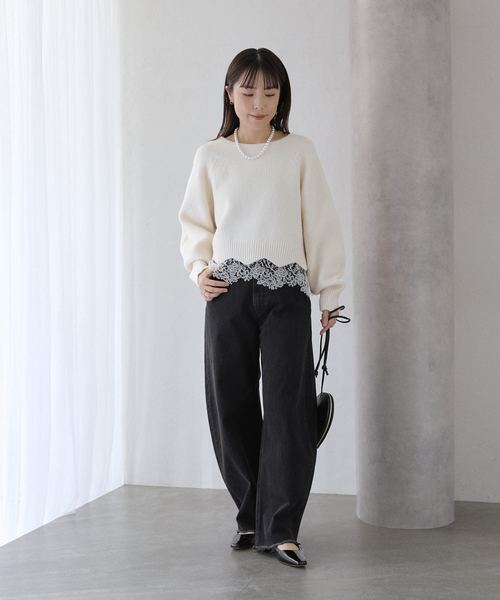 La TOTALITE（ラトータリテ）の「【洗える】YANUK/ヤヌーク LAURA Curve Taperd（デニムパンツ・レディース・チャコールグレー・26/25/24/23）」の3枚目の写真