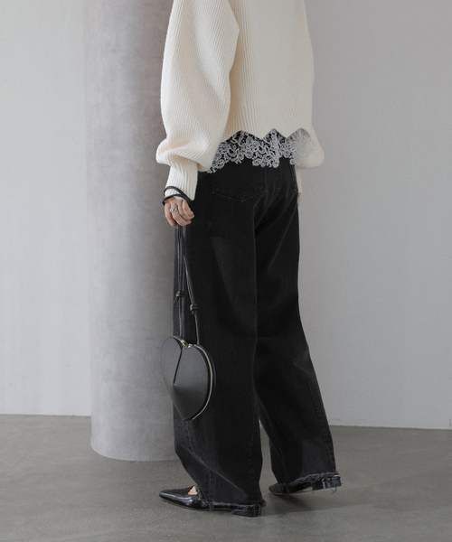 La TOTALITE（ラトータリテ）の「【洗える】YANUK/ヤヌーク LAURA Curve Taperd（デニムパンツ・レディース・チャコールグレー・26/25/24/23）」の7枚目の写真