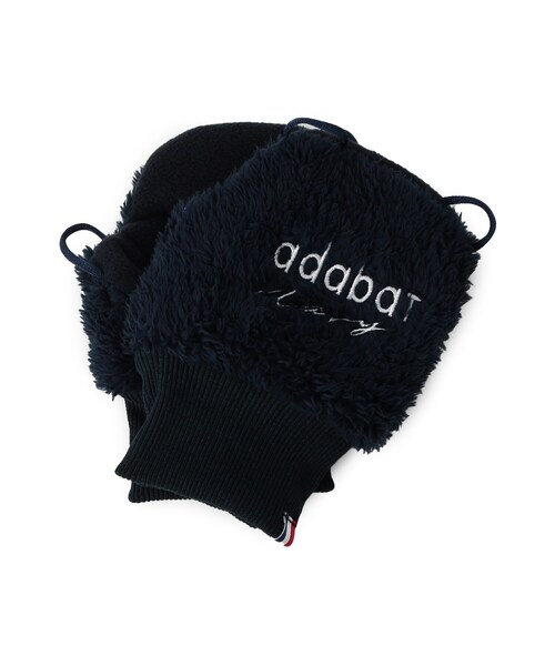 adabat(アダバット)の「【ADABAT NAVY】ロゴハンドウォーマー(手袋・レディース・ホワイト系/ネイビー・00)」の2枚目の写真