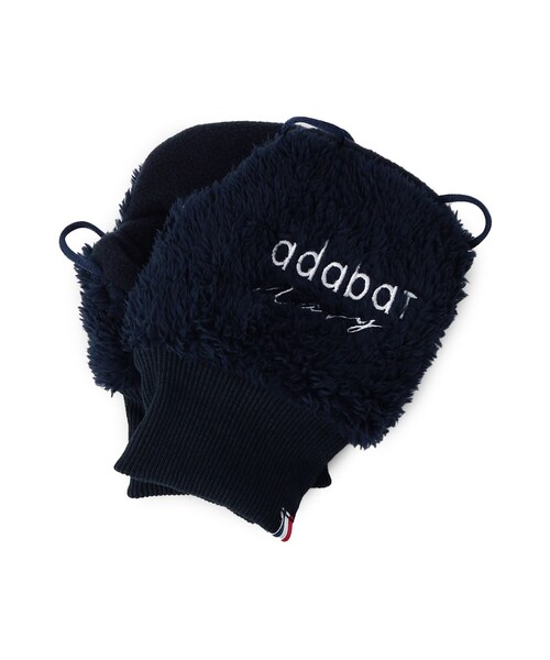 adabat(アダバット)の「【ADABAT NAVY】ロゴハンドウォーマー(手袋・レディース・ホワイト系/ネイビー・00)」の3枚目の写真