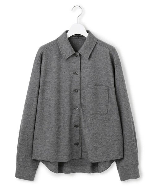 23区 L(ニジュウサンクオオキイサイズ)の「ウールミルドジャージー シャツ(シャツ/ブラウス・レディース・カーキ系/ブラック系/グレー系・44/46/48)」の21枚目の写真