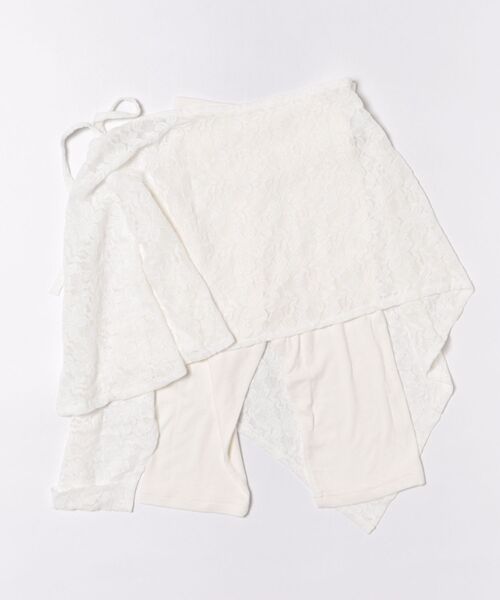 SIS(エスアイエス)の「SIS/エスアイエス/Lace Skirt Pants(その他パンツ・レディース・ホワイト/ブラック・F)」の2枚目の写真
