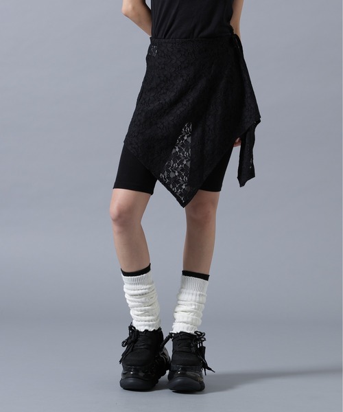 SIS(エスアイエス)の「SIS/エスアイエス/Lace Skirt Pants(その他パンツ・レディース・ホワイト/ブラック・F)」の4枚目の写真
