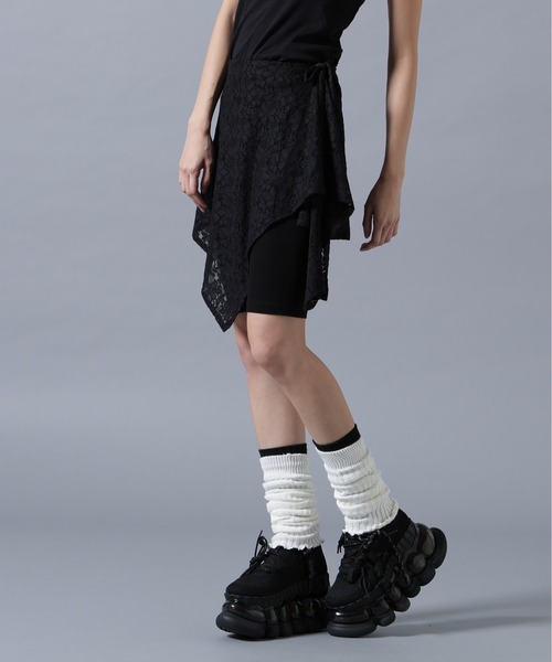 SIS(エスアイエス)の「SIS/エスアイエス/Lace Skirt Pants(その他パンツ・レディース・ホワイト/ブラック・F)」の6枚目の写真