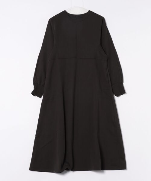 セール】ふんわり裏毛フォルムスリーブデザインワンピース｜裏毛