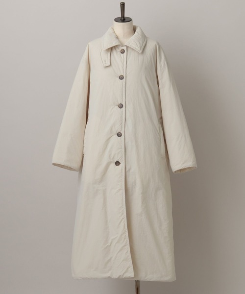 A part by(アパートバイ)の「エアサーマルロングコート(ダウンジャケット/コート・レディース・アイボリー/ブラウン・FREE)」の7枚目の写真