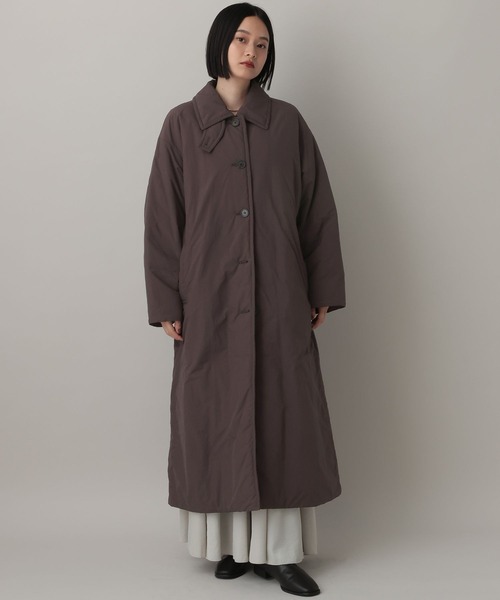 A part by(アパートバイ)の「エアサーマルロングコート(ダウンジャケット/コート・レディース・アイボリー/ブラウン・FREE)」の22枚目の写真