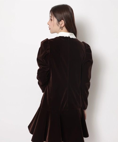 ベルベットカラーミニワンピース（ワンピース）｜Rirandture（リランド