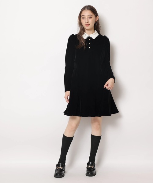 Rirandture(リランドチュール)の「ベルベットカラーミニワンピース(ワンピース・レディース・ブラック/ブラウン・2/1)」の16枚目の写真