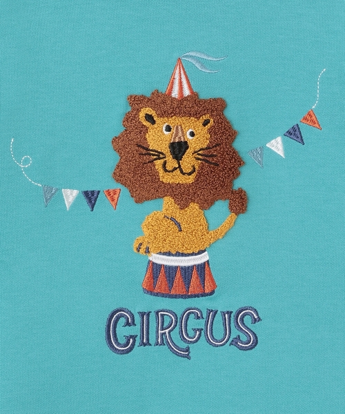 kladskap（クレードスコープ）の「サーカスライオントレーナー（スウェット・キッズ・ターコイズブルー/ライトベージュ・80ｃｍ/90cm/100cm/120cm/110cm）」の5枚目の写真