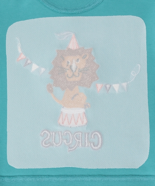 kladskap（クレードスコープ）の「サーカスライオントレーナー（スウェット・キッズ・ターコイズブルー/ライトベージュ・80ｃｍ/90cm/100cm/120cm/110cm）」の6枚目の写真