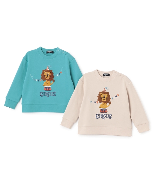 kladskap（クレードスコープ）の「サーカスライオントレーナー（スウェット・キッズ・ターコイズブルー/ライトベージュ・80ｃｍ/90cm/100cm/120cm/110cm）」の10枚目の写真